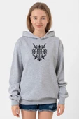 Monogatari Anime Episode Clan Symbol Grimelanj Kadın 3ip Kapşonlu Sweatshirt - 1