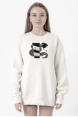 Monogatari Anime Nadeko Snake Symbol Beyaz Kadın 2ip Sweatshirt thumbnail 1