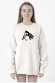 Monogatari Anime Suruga Monkey Symbol Beyaz Kadın 2ip Sweatshirt - 1