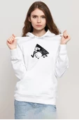 Monogatari Anime Suruga Monkey Symbol Beyaz Kadın 3ip Kapşonlu Sweatshirt thumbnail 1