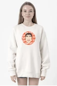 Monogatari Anime Takeo Gouda Circle Poster Beyaz Kadın 2ip Sweatshirt thumbnail 1
