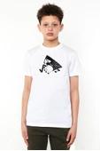 Monogatari Anime Suruga Monkey Symbol Beyaz Çocuk Bisikletyaka Tshirt - 1