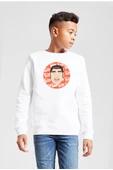 Monogatari Anime Takeo Gouda Circle Poster Beyaz Çocuk 2ip Sweatshirt - 1