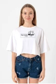 Outlander Artemis Crew Beyaz Kadın Crop Tshirt - 1