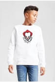 Pennywise Face Beyaz Çocuk 2ip Sweatshirt - 1