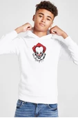 Pennywise Face Beyaz Çocuk 3ip Kapşonlu  Sweatshirt - 1