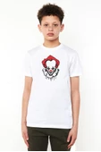 Pennywise Face Beyaz Çocuk Bisikletyaka Tshirt thumbnail 1