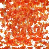 12 Adet Dekoratif Sonbahar Yapraklı Yapay Sarmaşık 230 Cm 1 Paket - 4