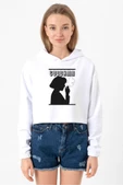 Pulp Fiction  Goddamn Beyaz Optik Kadın Crop Kapşonlu thumbnail 1