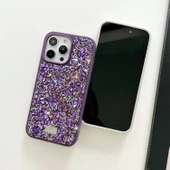 İphone 15 Plus Sw Taşlı Premium Lüx Silikon Cep Telefonu Kılıfı - 12