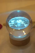 3D Led Işık Cam Küre Çok Işıklı Evren Güneş Sistemi Samanyolu - 4