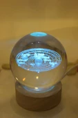 3D Led Işık Cam Küre Çok Işıklı Evren Güneş Sistemi Samanyolu - 1