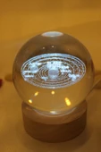 3D Led Işık Cam Küre Çok Işıklı Evren Güneş Sistemi Samanyolu - 5