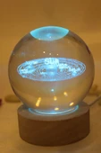3D Led Işık Cam Küre Çok Işıklı Evren Güneş Sistemi Samanyolu - 7