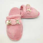 Ayıcık Papyonlu Model Kadın Terlik Pudra Renk - 3