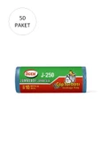 J-250 Jumbo Boy Çöp Torbası 80 x 110 cm 10 Lu Rulo x 50 Paket = 500 Adet (Mavi) - 1