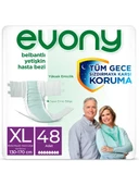 Evony Premium Esnek Belbantlı XL Ekstra Büyük Boy 48 Adet Yetişkin Hasta Bezi - 1