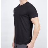 Erkek Tişört - Pamuklu Spor Tişört - Basic - Siyah (600400) - 2