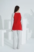 Etoile Pamuklu Kadın Pijama Takımı Kırmızı - 4
