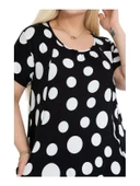 Melsay Butik Büyük Puanlı Kuplu Cepli Kısa Kollu Kadın Midi Elbise thumbnail 8