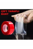 Çift Taraflı Çok Kuvvetli Silikonlu Su Geçirmez Akrilik Şeffaf Bant 18mm X 2mt - 2
