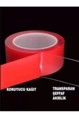 Çift Taraflı Çok Kuvvetli Silikonlu Su Geçirmez Akrilik Şeffaf Bant 18mm X 2mt - 4