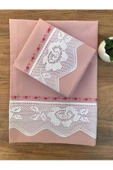 Rose Dantelli Pikolu 2 Li Yastık Kılıfı Pudra - 1