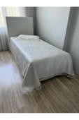 Annooww 2 Parça Tek Kişilik Brokar yatak Örtüsü - 1