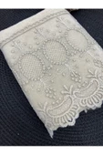 Yakut Fransız Dantelli Kadife El Ve Yüz Havlusu 2'li Set 50/90cm - 4