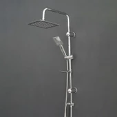 Robot Tepe Duş Seti Takımı Shower Yağmurlama Kare Banyo Masaj Duş Başlığı Sistemi Krom - 7