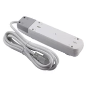 2 USB'li 4'lü Grup Priz 3 Metre Kablolu Fiş Priz Topraklı Çoklu Grup Priz Çoğaltıcı Dörtlü thumbnail 4