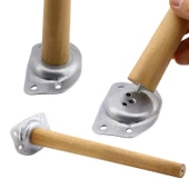 Ünite Konsol Puf Tabure Ahşap Mobilya Ayağı M8 Civata 20 Cm Ayakları Bağlantı Aparatı 8'li Set thumbnail 8