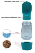 Taşınabilir Mama Hazneli Evcil Hayvan Suluğu Seyahat Kabı Kilitlenebilen Su Sızdırmaz 380ML - 12