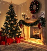 Luxury Series 180 Cm 60 Adet Süslü Ve Işıklı Metal Ayaklı 500 Dal İthal Yılbaşı Çam Ağacı thumbnail 1