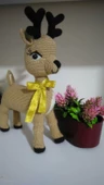 Amigurumi El İşi Doğal Oyuncak Yılbaşı Geyiği Puzzy - 6