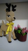 Amigurumi El İşi Doğal Oyuncak Yılbaşı Geyiği Puzzy - 7