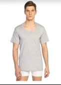 SEHER YILDIZI 0002 ERKEK BİSİKLET YAKA FANİLA 12 ADET  2XL GRİ - 2