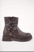 Muggo OSHO Garantili Fermuarlı Kemer Detaylı Kadın Kışlık Bot thumbnail 10