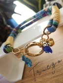 İkili Kedi Köpek Boyun Tasması Bohem Kedi Kolyesi Yaylı Kilit - Açık Mavi - 3