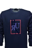 Erkek Baskılı Spor Sıfır Yaka Sweatshirt R2202 BGL-ST03189 - 11