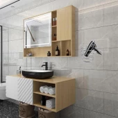 Banyo Lavabo Kuaför Salonu Berber Fön Makina Asma Saç Kurutma Makinası Metal Aparat Askısı thumbnail 4