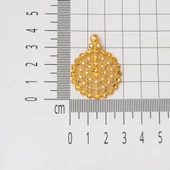 22 Ayar Yaşam Çiçeği Taşlı Altın Kolye Ucu thumbnail 5