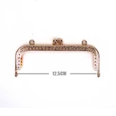 Delikli Vintage Metal Çanta Bursu 12.5CM Gold - 1