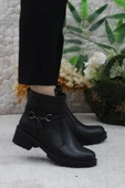 Mehmet Mete 42829 Siyah Orijinal Hakiki Deri İçi Kürklü Kaymaz Taban Kadın Bot thumbnail 1