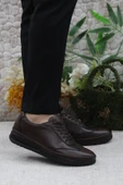 Mehmet Mete 42455 Kahve Hakiki Deri Sıcak Astar Kauçuk Taban Erkek Ayakkabı thumbnail 1