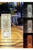 Projeksiyon Masa Lambası Kristal Elmas Led Dokunmatik Sensör Usb Şarj Bar Restoran Masa Lambası - 3