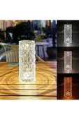 Projeksiyon Masa Lambası Kristal Elmas Led Dokunmatik Sensör Usb Şarj Masa Lambası - 5