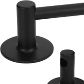 Vidalı Askılık Sağlam Askı Metal Siyah Bez Havlu Asma Askısı Aparatı 42 cm Banyo Lavabo thumbnail 5