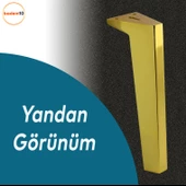 Vera Masa Puf Tabure Tv Ünitesi Konsol Koltuk Ayağı Mobilya Ayakları Metal Ayakları 20 Cm Altın - 3