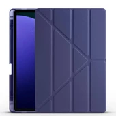 Galaxy Tab S9 Plus Kılıf Tri Folding Kalem Bölmeli Standlı Kılıf thumbnail 6